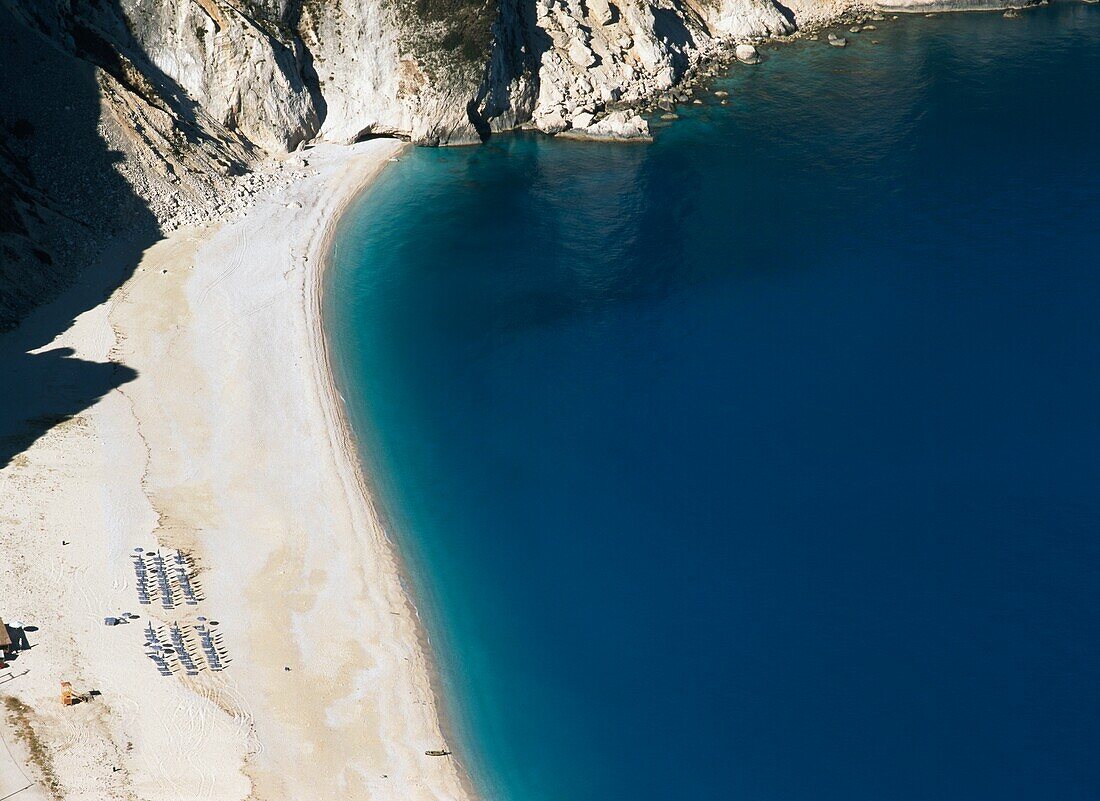 Myrtos Strand, Luftaufnahme
