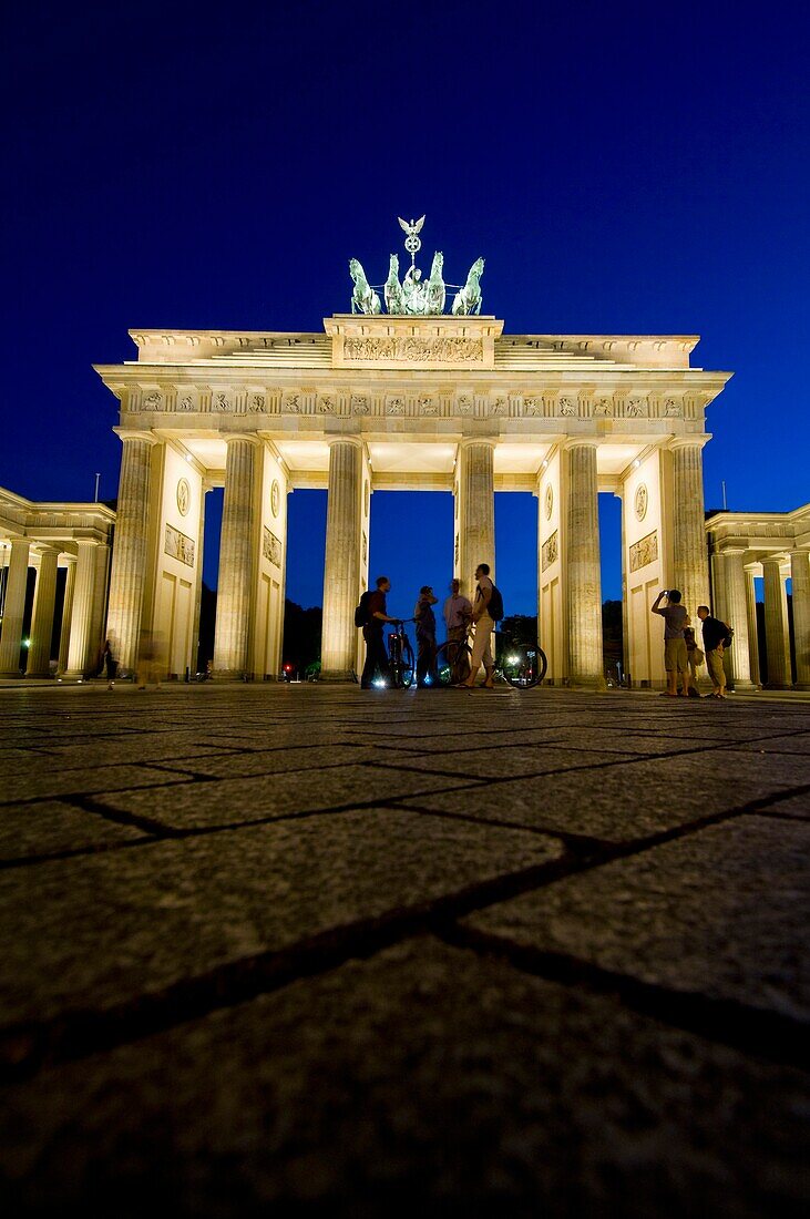 Brandenburg Gate Illuminated At Dusk