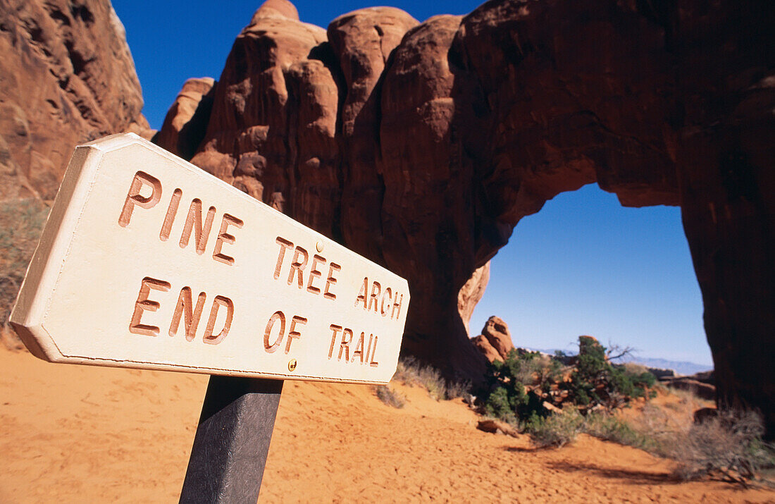 Schild im Arches-Nationalpark