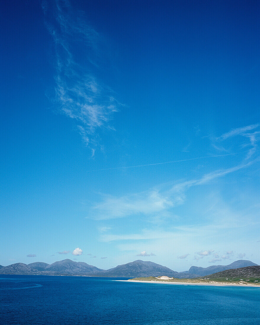 Seilebost Strand und Berge