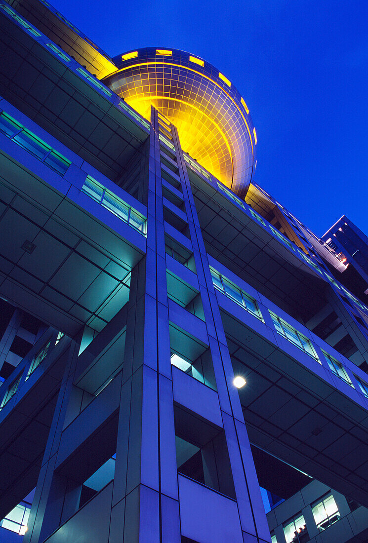 Exterior Of Modern Building At Night