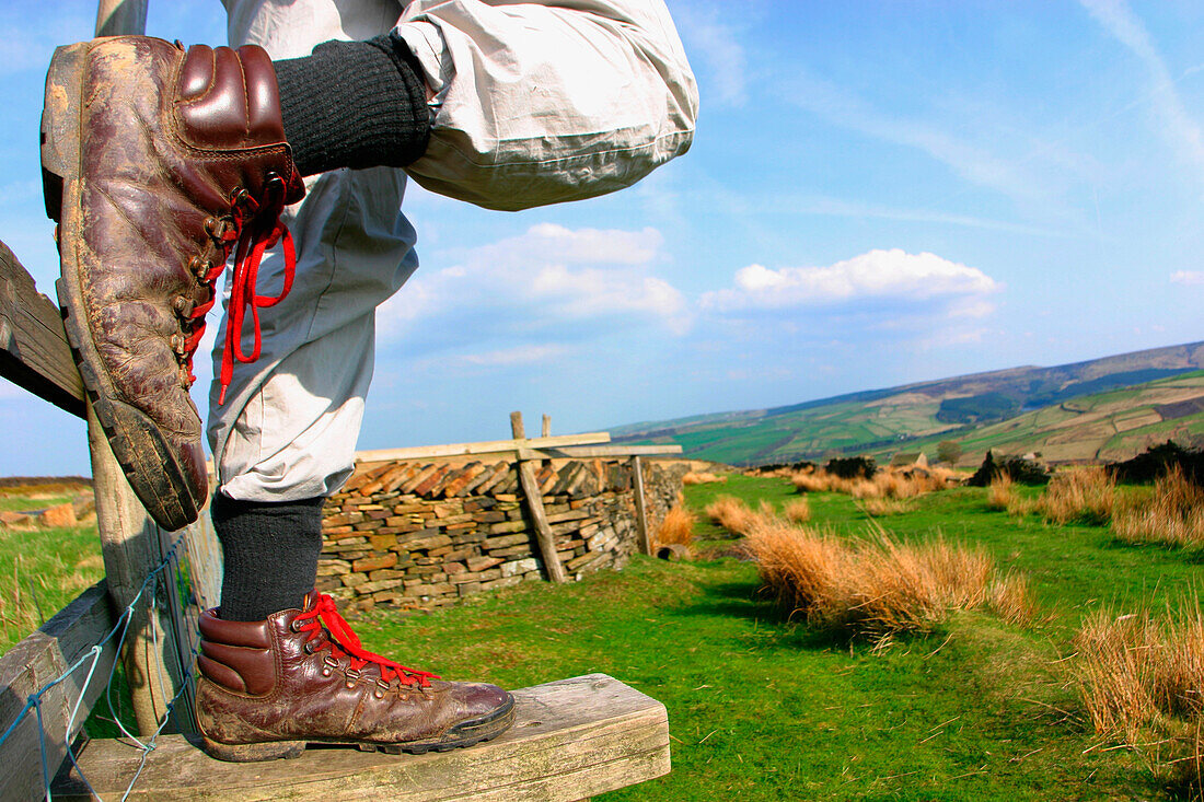 Man Hiking, Close Up