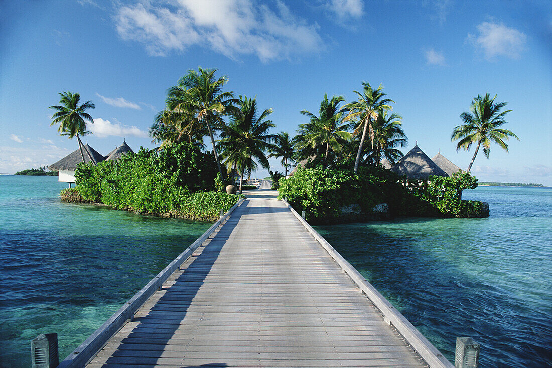 Wooden Jetty To Resort Island