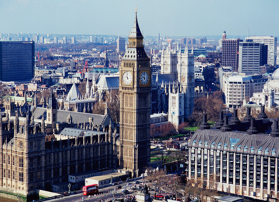 Big Ben vom London Eye aus gesehen