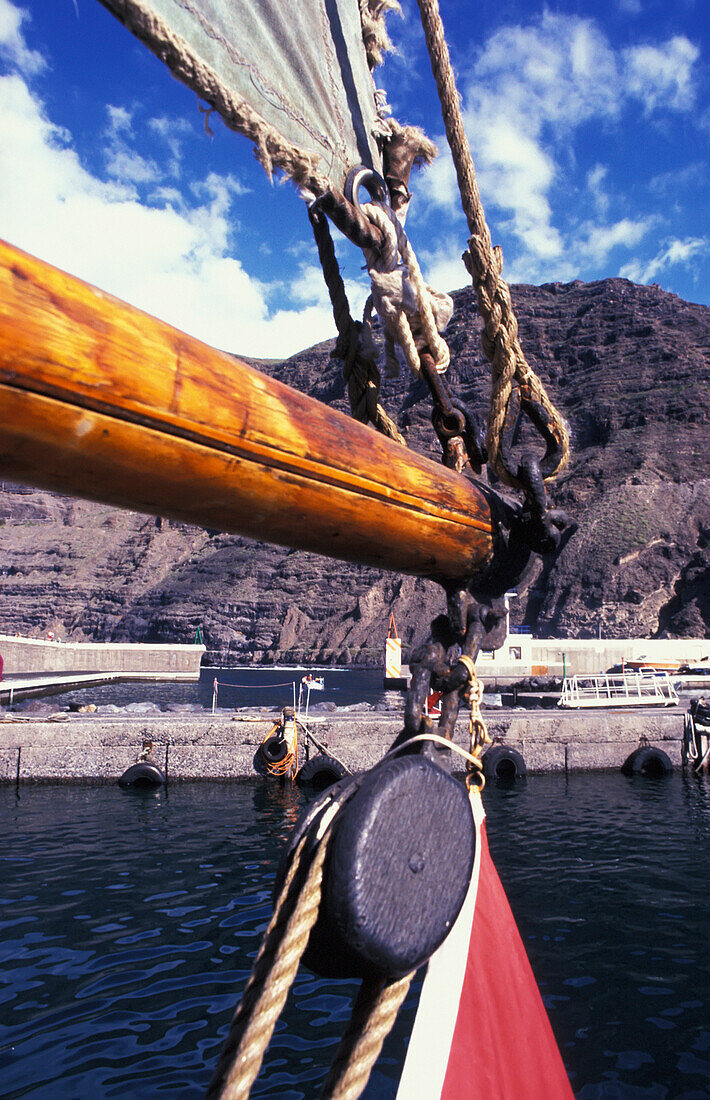 Old Fishing Ship At Los Gigantes Port