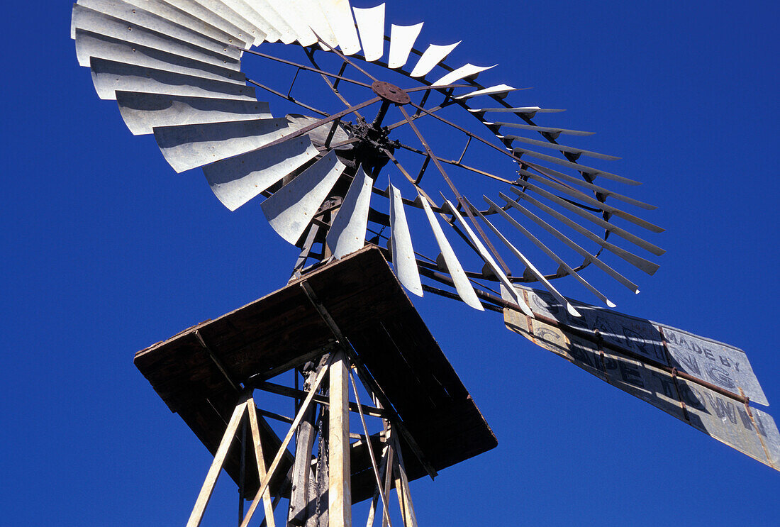 Metal Windmill, Low Angle View