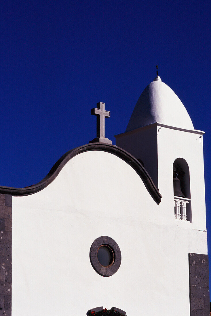 Traditional Whitewashed Church, Close Up