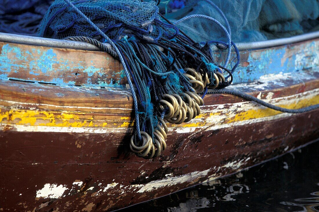 Detail Fishing Boats In The Bay Of Lovina, Close Up