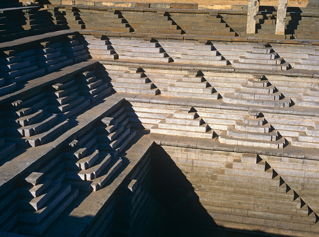 Step Well At Hampi, Close Up