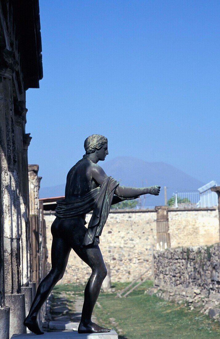 Statue In Temple Of Apollo In Pompeii