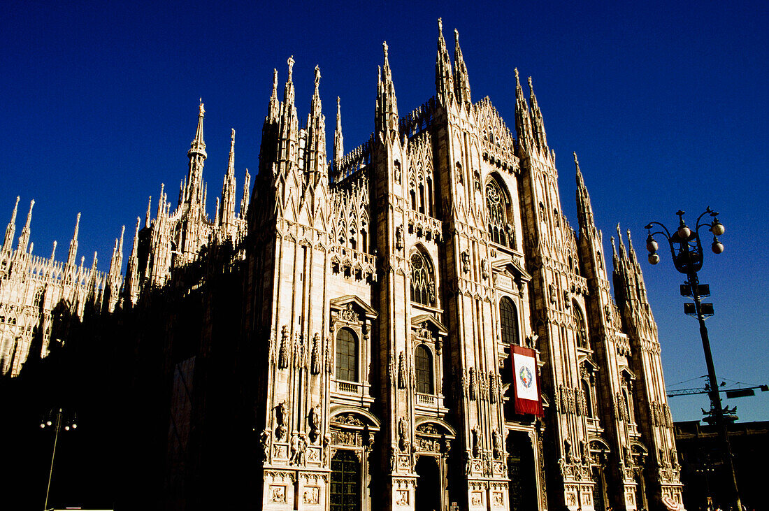 Low Angle View Of Duomo in Mailand