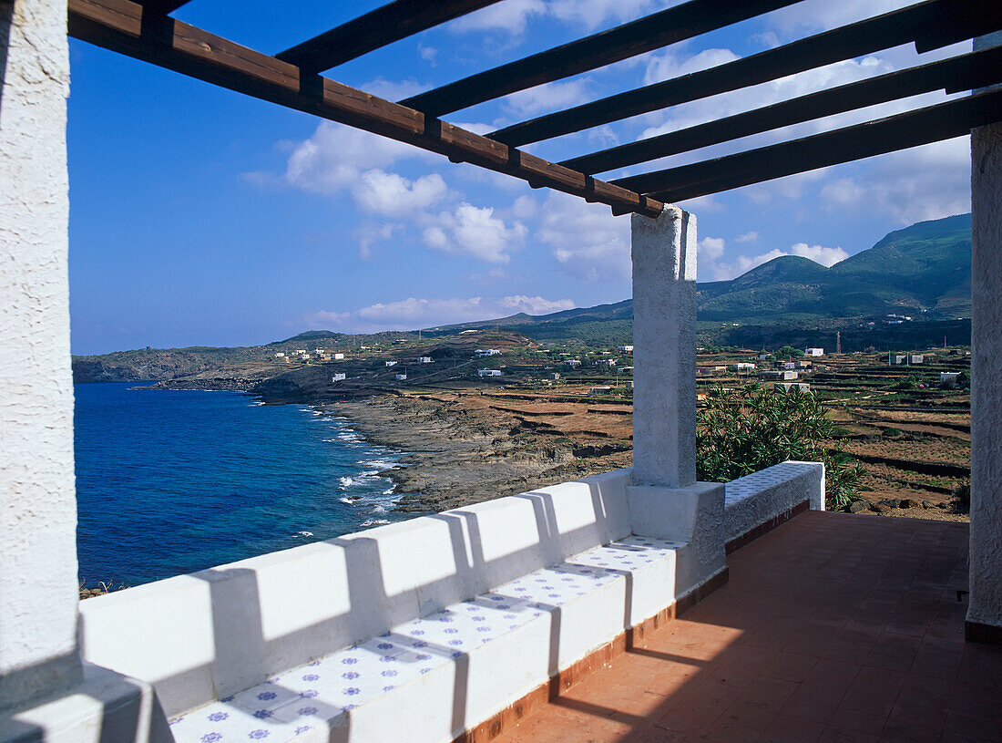 Pergola Over Patio By Coastline