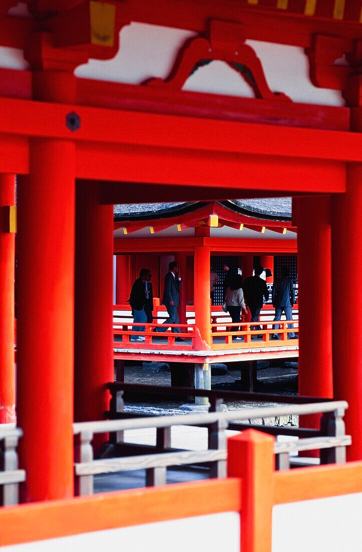 People At Utsukushima Shrine