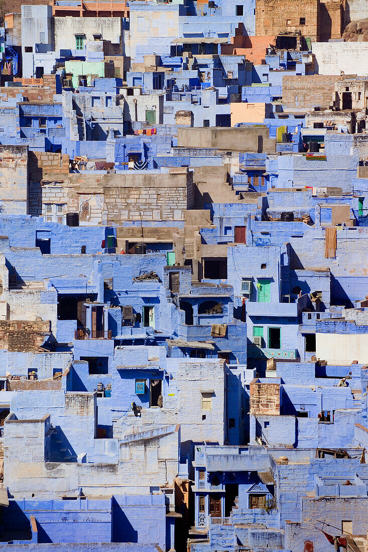 Blaue Gebäude von Jodhpur, Luftaufnahme