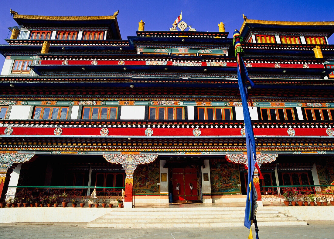 Tibetan Monastery, Low Angle View