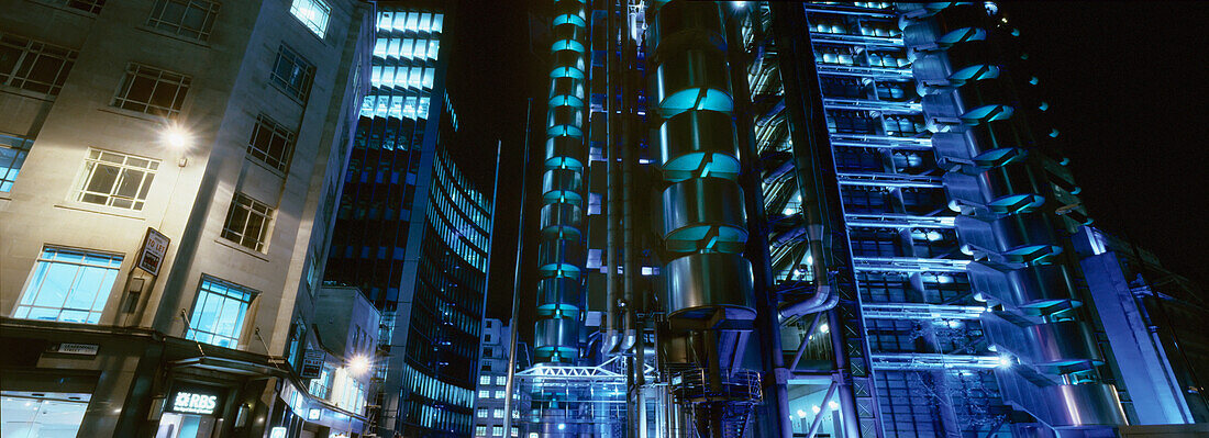 The Futuristic Exterior Of The Lloyds Building.