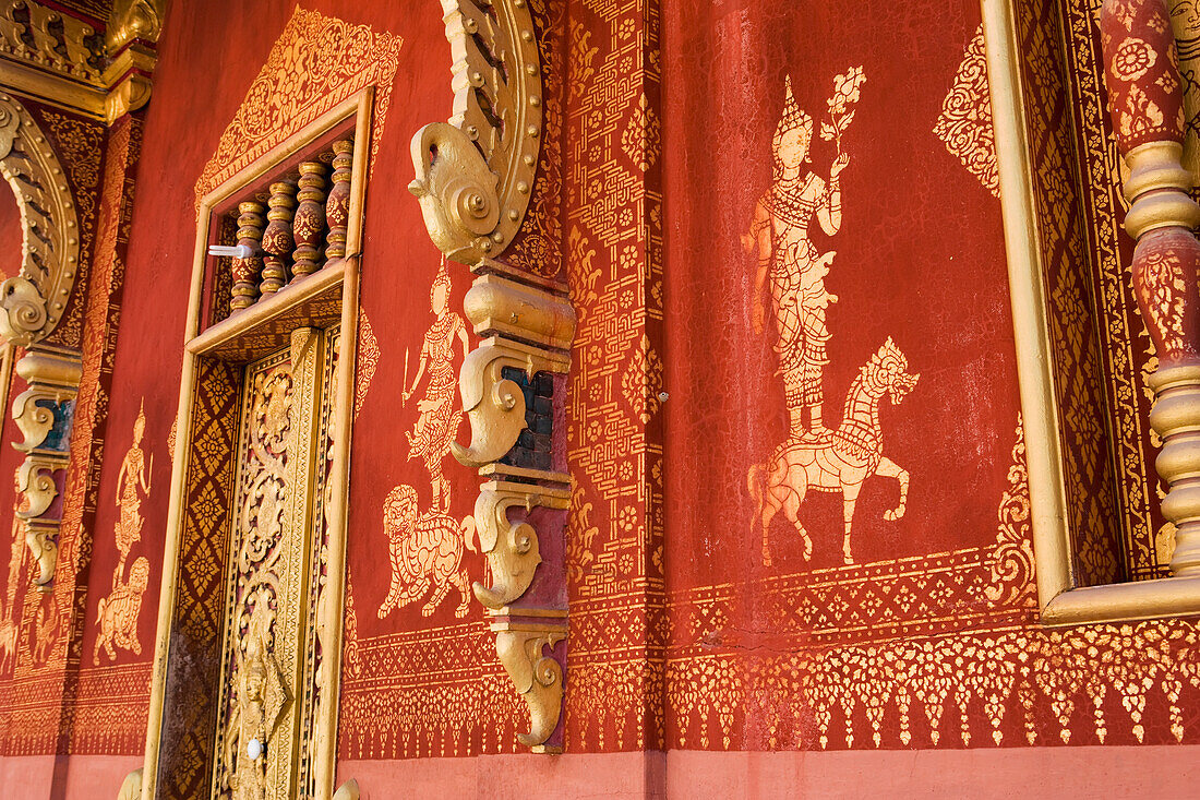 Detail eines buddhistischen Tempels.