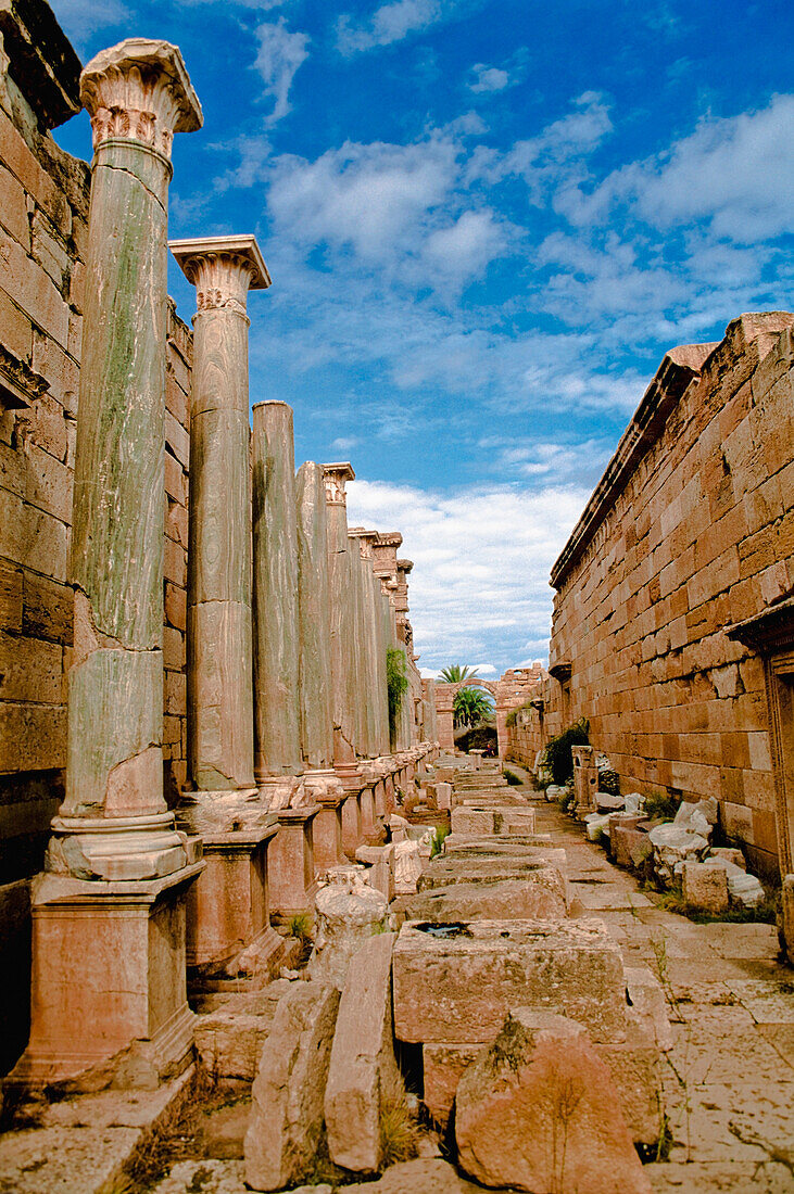Alley Behind Severan Basilica, Leptis Magna