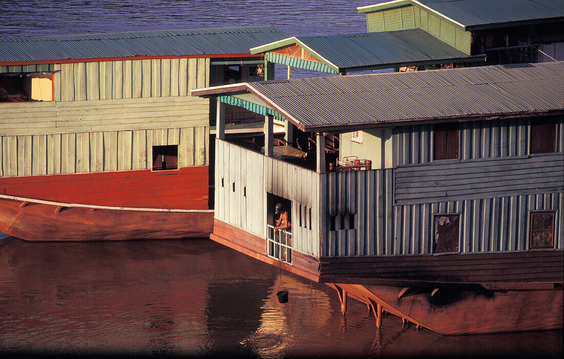 Cargo Boats On The Mekong River