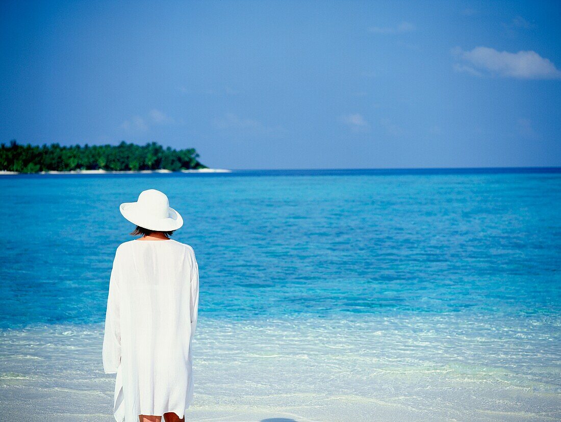 White Sand Beach And Lagoon