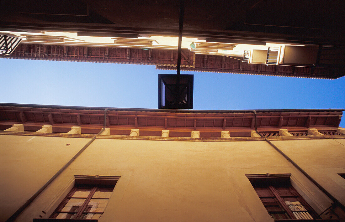 Looking Up At Buildings In Palma