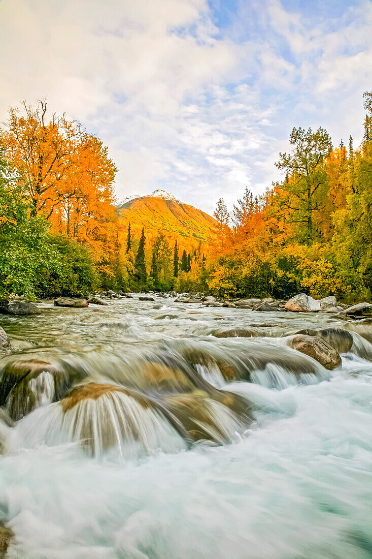 Little Susitna River At The Start Of The Hatchers Pass Road, Southcentral, Alaska, Autumn