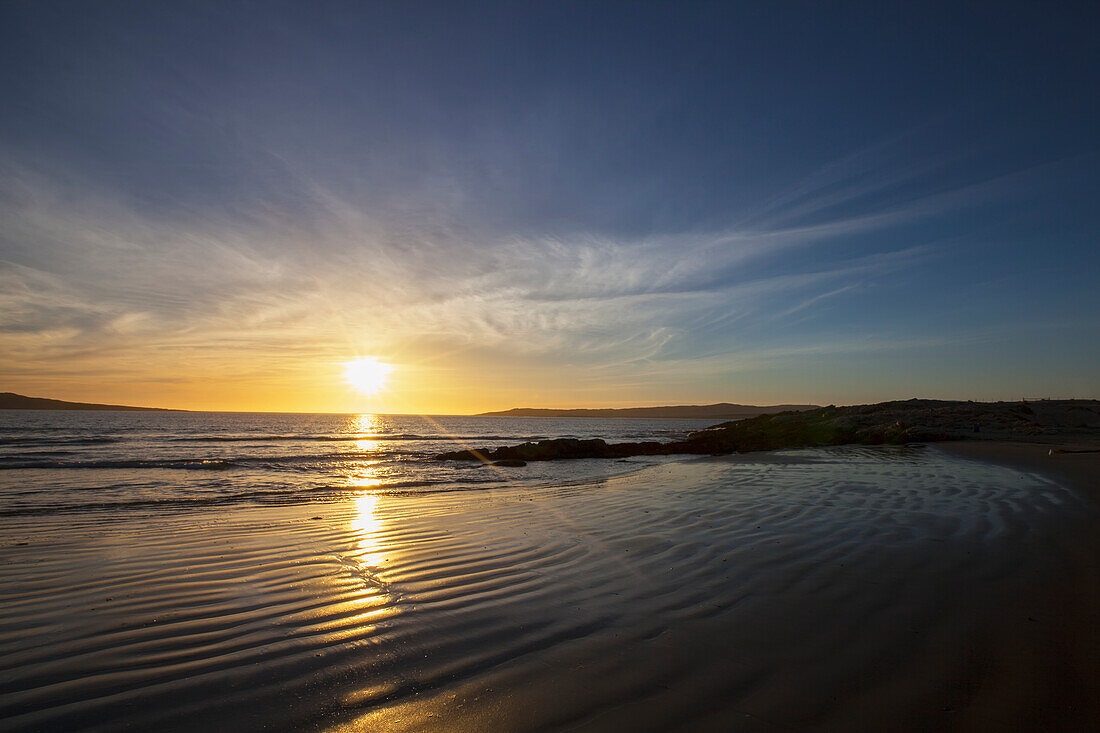 Sunset at agata beach; Luderitiz namibia