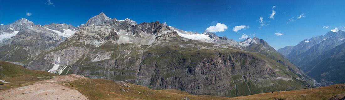 Mountains in the pennine alps; Zermatt valais switzerland