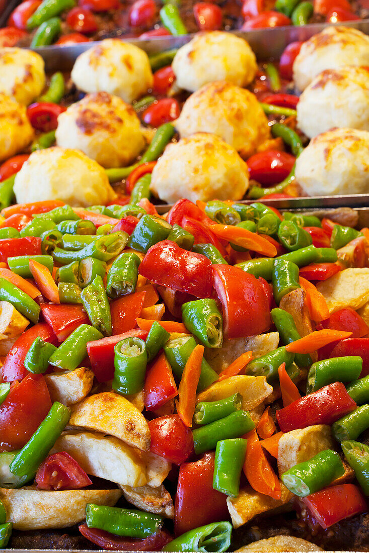 Food In A Restaurant In The Sultanahmet Area; Istanbul, Turkey