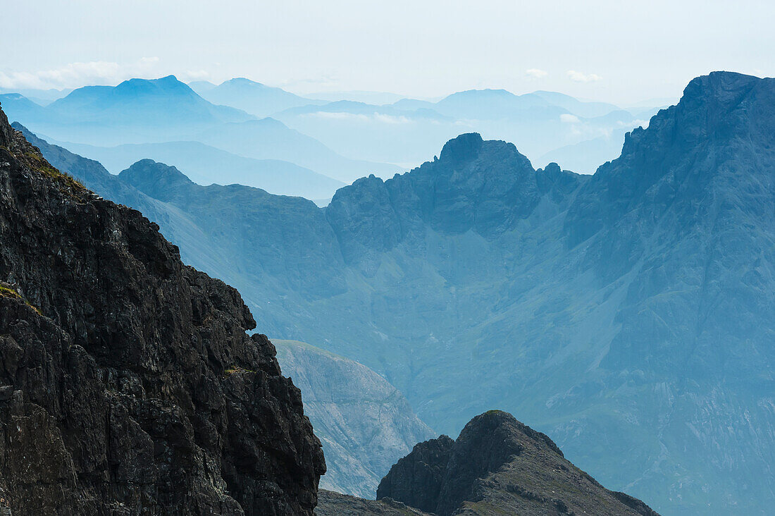 Looking Across The Cuillin Of Skye Towards The Mainland; Isle Of Skye, Scotland