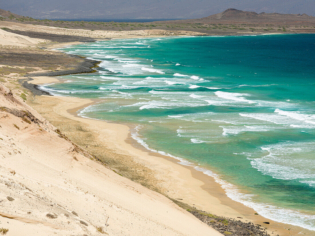 Coastal landscape near Calhau. Island Sao Vicente, Cape Verde.