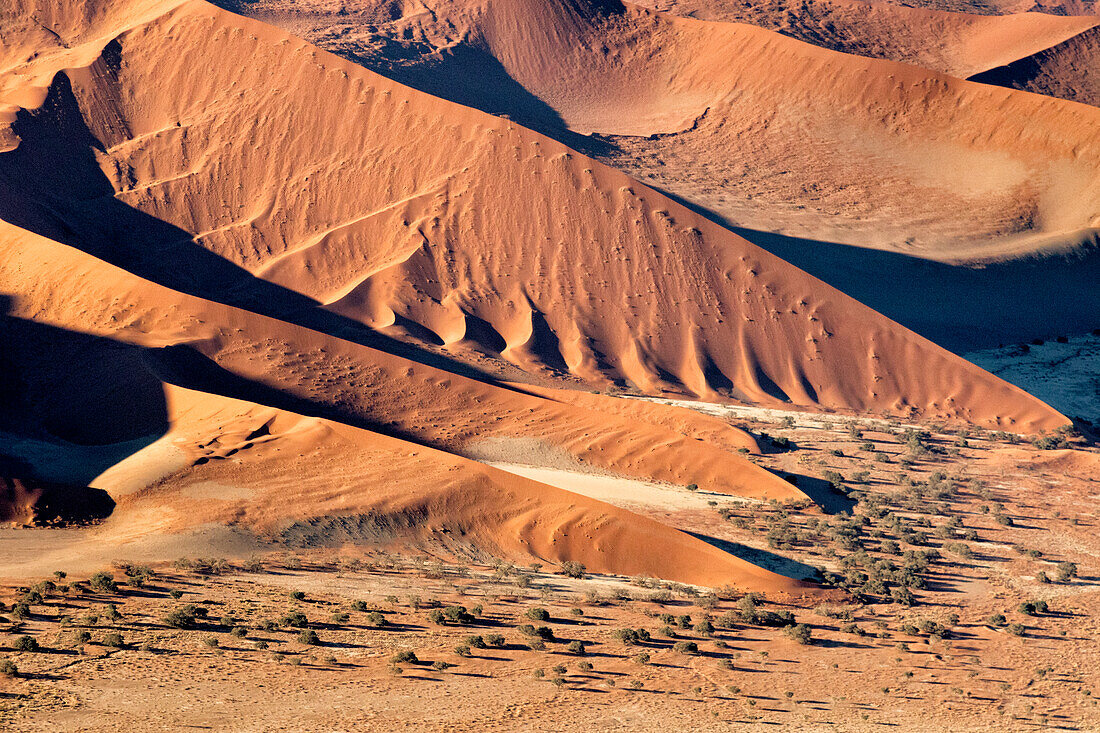 Africa, Namibia, Namib-Naukluft Park. Aerial of desert landscape
