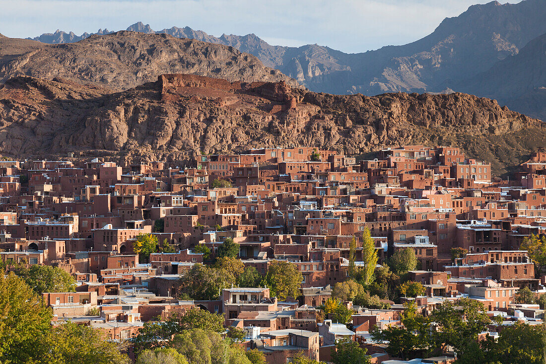 Central Iran, Abyaneh, Elevated Village View, Dawn