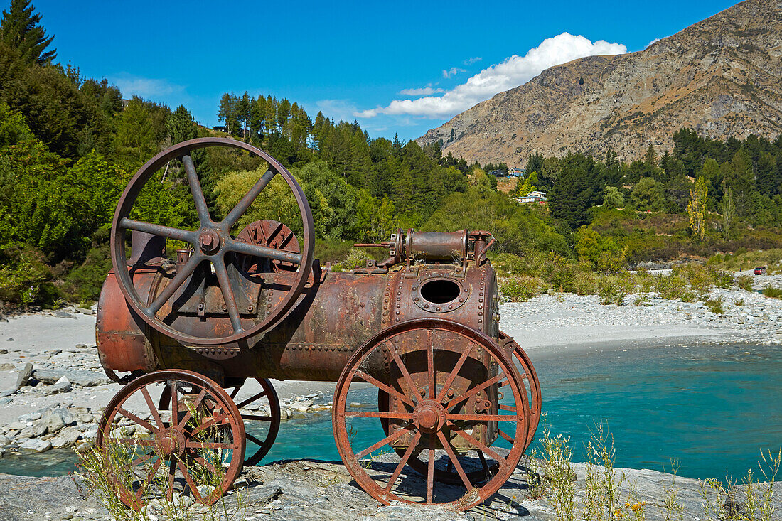 Historic Relic From The Gold Rush, Shotover River, Queenstown, Otago, South Island, New Zealand