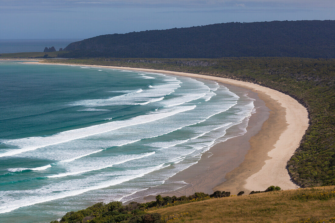 Neuseeland, Südinsel, Südland, The Catlins, Tautuku Bay, Blick von oben