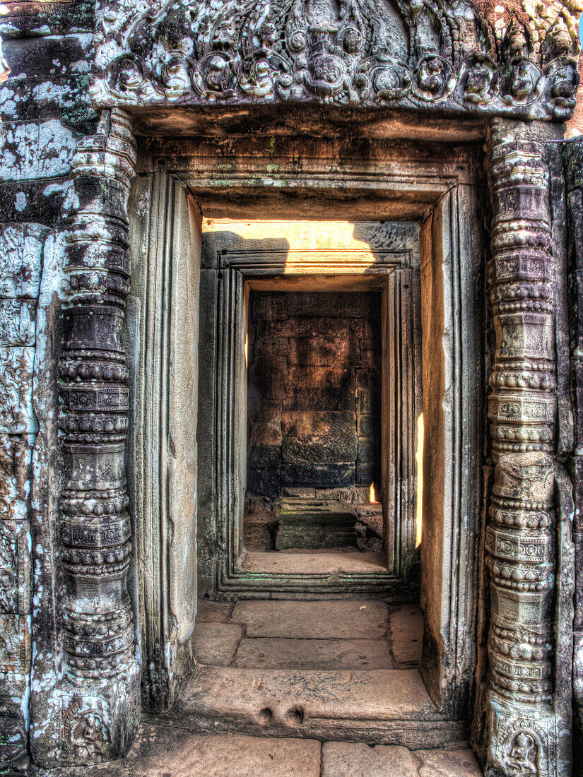 Kambodscha, Angkor Watt, Siem Reap, Gesichter des Bayon-Tempels