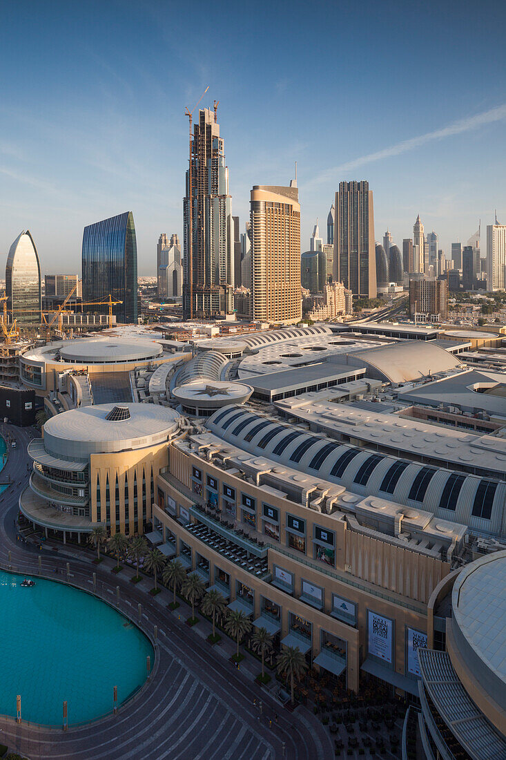 VAE, Stadtzentrum Dubai. Dubai Mall, Blick aus der Vogelperspektive