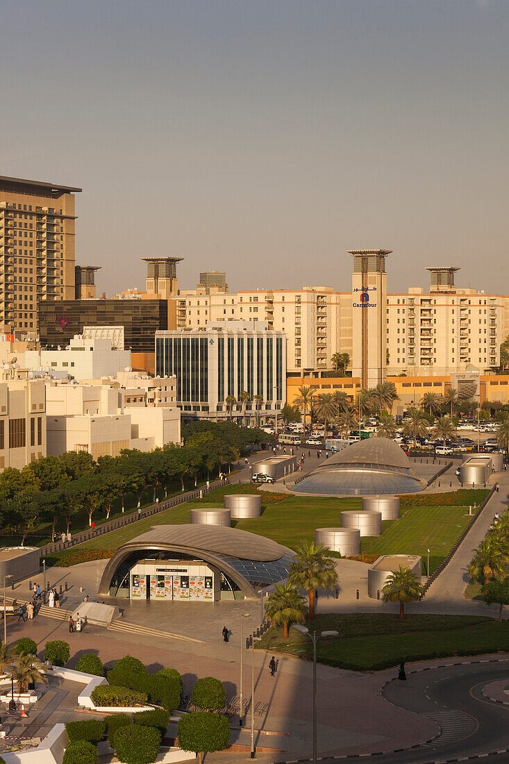 UAE, Dubai, Deira. Union Square, elevated view