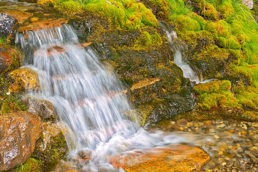 Canada, Alberta, Banff National Park. Creek and waterfall scenic