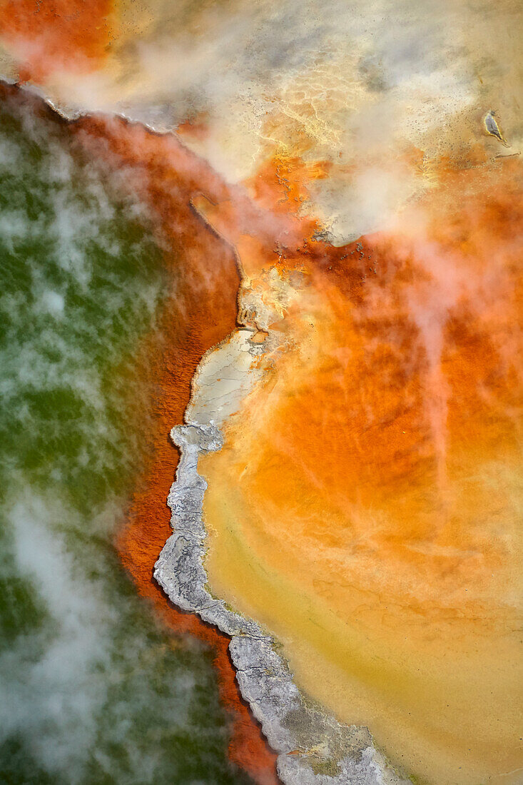 Champagner-Pool und Künstler-Palette, Waiotapu Thermal Reserve, bei Rotorua, Nordinsel, Neuseeland