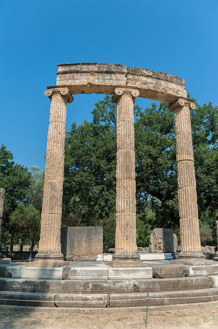 Tholos, Antike griechische Ruinen, Olympia, Griechenland
