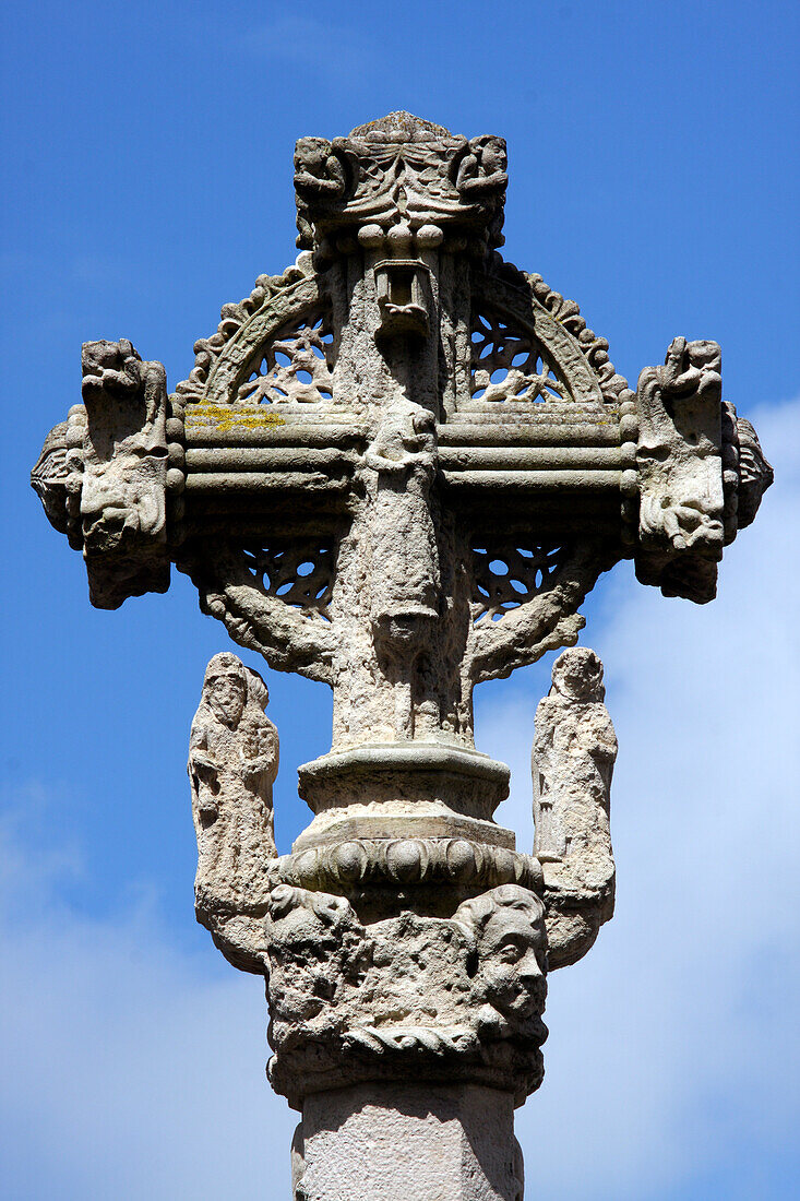 Stone cross, Le Treport, Normandy, France.