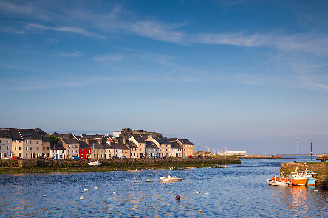 Ireland, County Galway, Galway City, port buildings of The Claddagh
