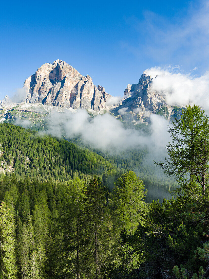 Tofane, part of the UNESCO World Heritage Site the Dolomites. Italy