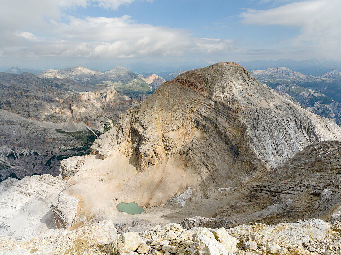 Tofana di Dentro in the Dolomites near Cortina d'Ampezzo, part of the UNESCO World Heritage Site the Dolomites. Central Europe, Italy