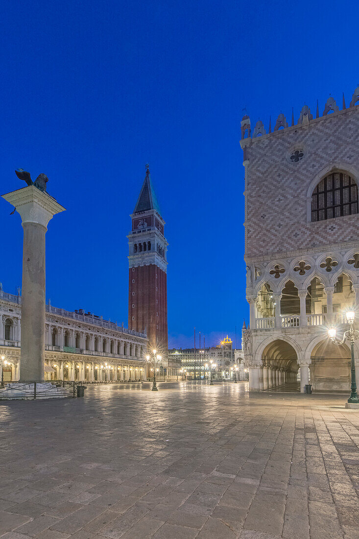 Italy, Venice. San Marco Piazza at dawn