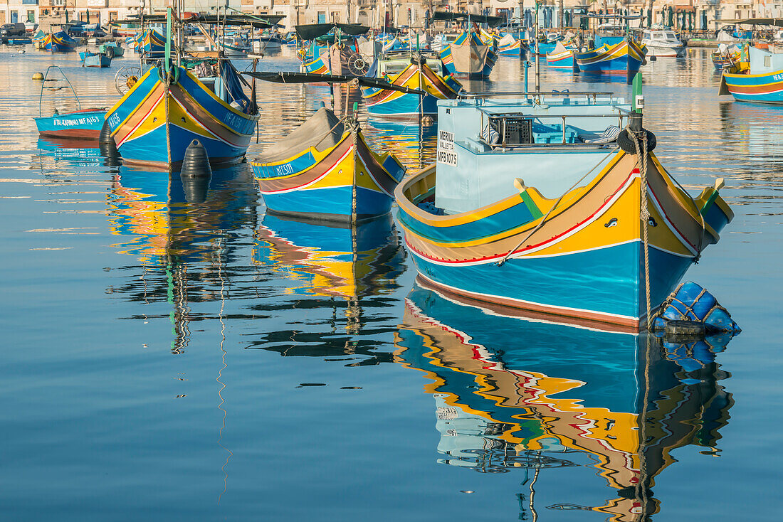 Malta, Marsaxlokk, Traditional Fishing Boats