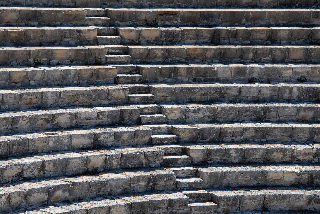 Cyprus, ancient archaeological site of Kourion. The Theatre, circa 2nd century BC, seats 3,000.