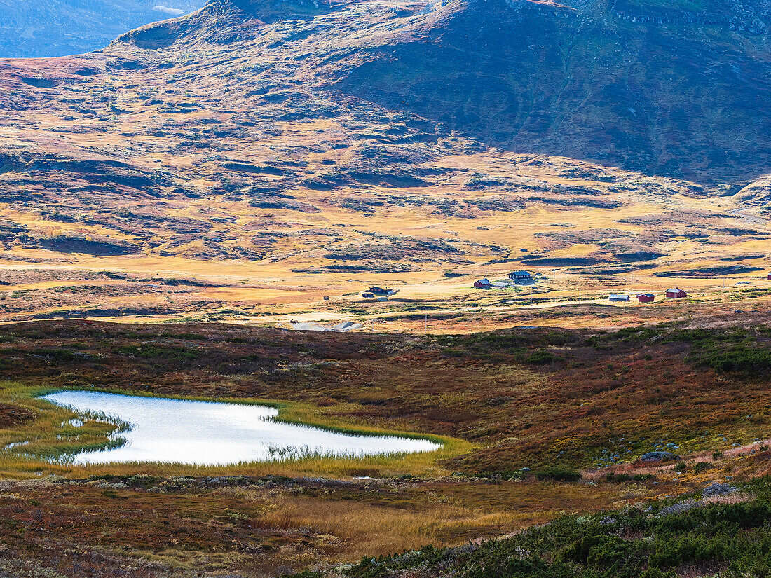 View of mountain lake