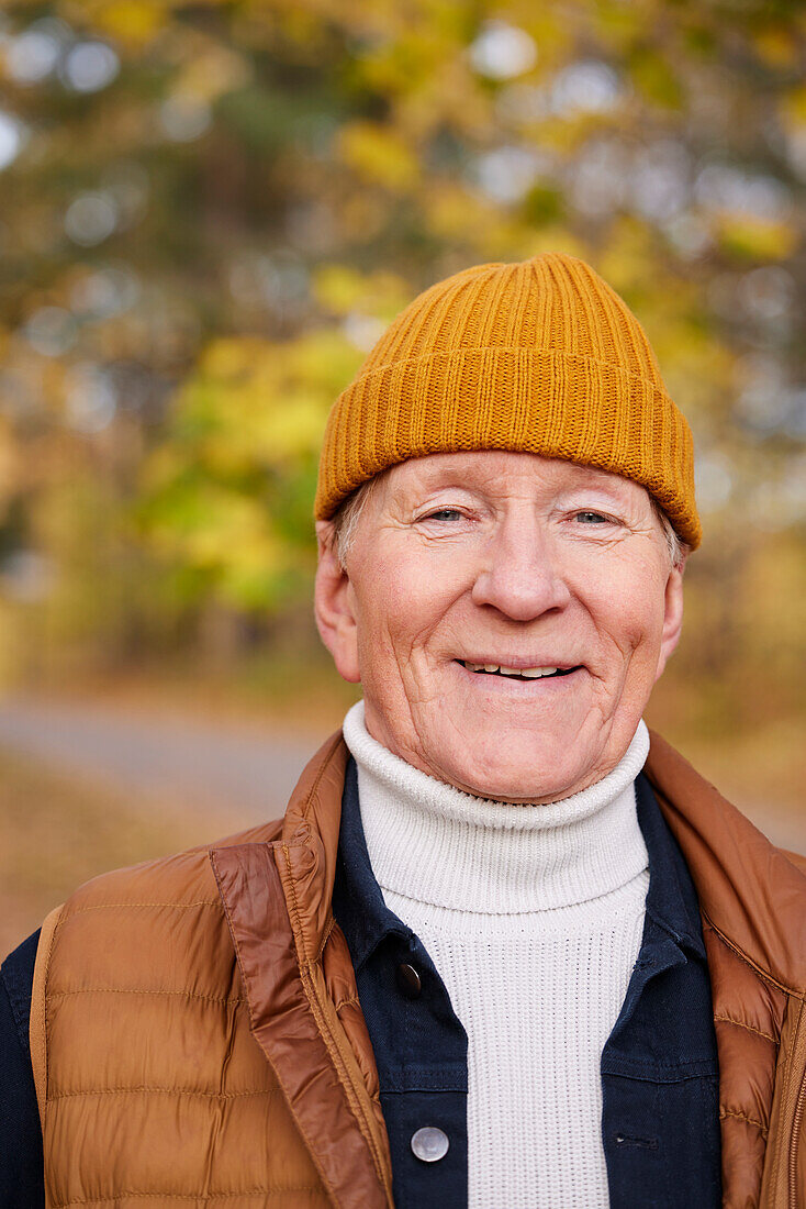 Smiling man looking at camera